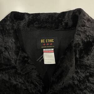 VTG BC Ethic Camp Shirt Men’s Large Black Retro Poker Lounge Dice Button Bowling